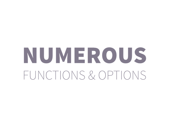 numerous functions & options