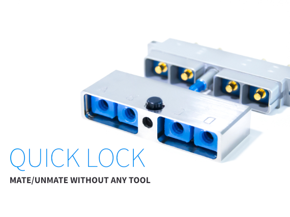 Quick lock fixing for EN4165 connector